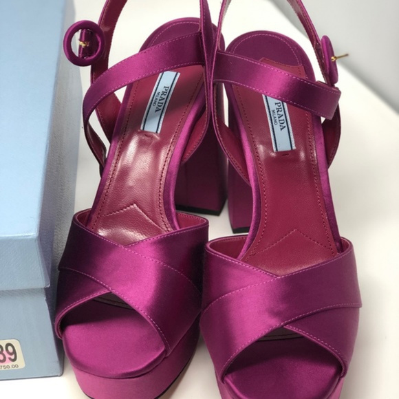 Prada Size 12B/42 Pink Calzature Donna Heels NWT - Picture 6 of 8